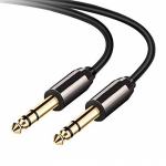 Optimus audio kabel 6.3mm, muški/muški, stereo, crni, 10m