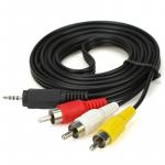 Optimus audio&video kabel 3.5mm na 3x3 RCA, 1,5m, crni