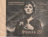 PROSPEKT ZA SOVJETSKI FILM ŠTEVILKA 217 DISTRIBUCIJA SR SLOVENIA