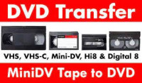 VHS kazete miniDV Hi8 digital8 kazete za kamere - prebacivanje na DVD