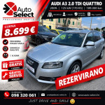 Audi A3 2.0 TDI - Quattro - SERVIS - GARANCIJA - REZERVIRANO ✅