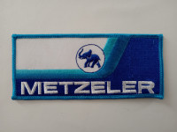 2 x METZELER - NOVI ORIGINALNI TEKSTILNI AMBLEM 14cm x 6cm