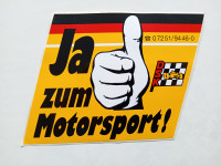 JA ZUM MOTORSPORT - SAMOLJEPLJIVA NALJEPNICA 11cmx13cm i 9cmx7cm