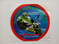 KAWASAKI TRKAĆI - ORIGINALNA SAMOLJEPLJIVA NALJEPNICA PROMJERA 13cm