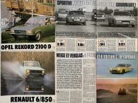 L’auto-journal ‘74. test: Opel Record +Renault 6 +Bagheera +Simca 1000