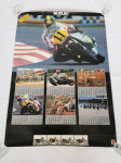 ORIGINALNI PLAKAT POSTER SUZUKI KALENDAR 1980. god 102cmx73cm MOTOCIKL