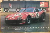 poster A3 iz auto časopisa: Ferrari 365 GTB 4 na 24 sata Le Mans