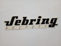 SEBRING - ORIGINALNA SAMOLJEPLJIVA NALJEPNICA 20cm x 5cm CRNA