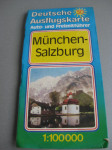 Sklopiva izletnička karta Muenchen - Salzburg 1:100.000, 25x13 cm,