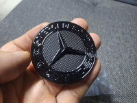 znak za haubu mercedes crni 57mm novo