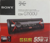 Sony Xplod CDX-G1100U Auto radio sa CD(MP3, WMA)USB-om i AUX utičnicom