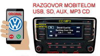 VW radio ORIGINAL -Bluetooth razgovor, USB, Golf,Polo,Caddy,Passat
