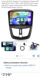 Peugeot 207 2006-2015 ANDROID RADIO 9" GPS, WIFI, BLUETOOTH, FM, KAMER