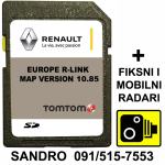 Renault SD kartica R-Link Tomtom Live 11.05 sa RADARIMA 2023/2024
