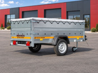Auto prikolica ECO 2312+dodatne stranice+ravna cerada