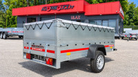Auto prikolica TEMARED PRO 2612+dodatne stranice+ravna cerada