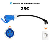 ➡️ Adapter monofazni industrijski za SCHUKO zidnu utičnicu 25€