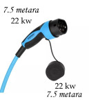 ➡️ Mennekes kabel EV vozila Type 2 ➡7.5m / 32A / 3F / 22kw / NOVO 220€