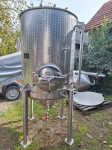 Inox bačva 1000 L konusno dno