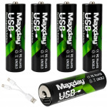 4x samopolnilna akumulatorska baterija AA li-ion 1466mAh USB-C
