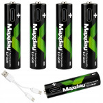 4x samopolnilna akumulatorska baterija AAA li-ion 440mAh USB-C