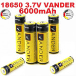 Baterija Punjiva 18650 3.7V VANDER 6000mAh