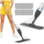 Zortiva 28074 ravni mop s raspršivačem 300 ml, rotirajuća glava 360° i