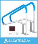 Rukohvat za bazen, 2 KOMADA Ograde za bazen 55 x 32 inča, Nehrđajući č