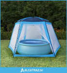 Šator za bazen od tkanine 660 x 580 x 250 cm plavi - NOVO
