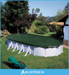 Summer Fun zimski pokrivač za bazen ovalni 725 cm PVC zeleni - NOVO