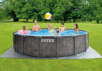 Intex 26742 Pool Prism Frame Greywood Premium 4,57 x 1,22
