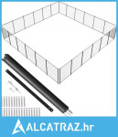 Ograda za bazen, 1,2 x 21,9 m Ograde za bazene za ugradnju u zemlju, U