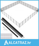 Ograda za bazen, 4 x 96 FT ograde za bazene za ugradnju, uklonjiva dje