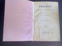 Oblomov, I dio, J. A. Gončarov, izd. Zg, 1891.!