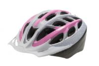 Biciklistička ženska kaciga Infusion, bijelo/roza, 52-58cm
