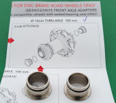 Adapter za Fulcrum prednji kotač (hub) Thru-Axle 12mm, KITFCFA12