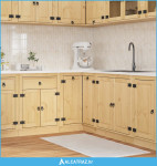 Cabinet s policom Med 60 x 32 x 40 cm Čvrsto borovo drvo - NOVO