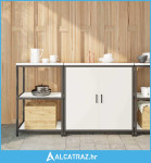 Kuhinjski set za pohranu 2 pcs Bijela 150 x 50 x 92 cm - NOVO