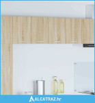 Viseći ormarić Riga 2 pcs Sonoma hrast i bijela 60 x 31 x 40 cm - NOVO