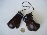Male ukrasne boksačke rukavice, crne boje za auto retrovizor i slično