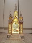 Muzička dekoracija, crkva koja svijetli, velika 41x17x10 cm - NOVO