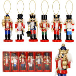Božićna dekoracija - figurice Orašar, 8 cm, 6 komada