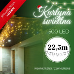 Božićna LED zavjesa s efektom treperenja 500 LED toplo bijela