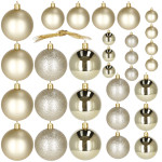 Božićne kuglice 4 / 5 / 6 cm – set 30 komada zlatna