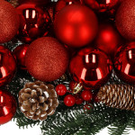 Božićne kuglice 6 cm – set od 12 komada, crvene