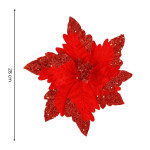 Božićni ukras božićna zvijezda 28 cm, crvena