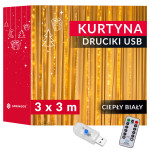 LED svjetlosna zavjesa – 300 lampica, toplo bijela