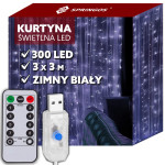 LED zavjesa – 300 lampica , hladno bijela