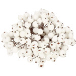 Springos set umjetnih planinskih ruža, smrznuto bijela, 10-11 cm, 100