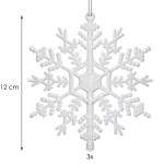 Ukrasi za božićno drvce 12 cm 3 kom. bijela